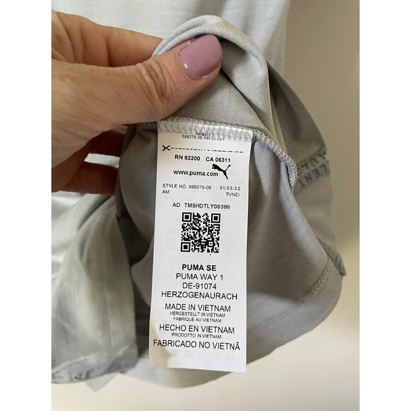 Puma Lightweight Performance Golf UPF 50 T-Shirt Gray Size Small NEW - Picture 6 of 8